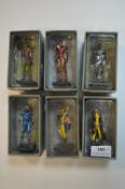 6x Small Marvel Diecast Superhero Figures