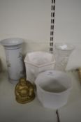 Selection of Planters and Vases and a Buddha