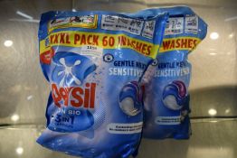 2x Persil Non-Bio 3-in-1 Capsules 60pk