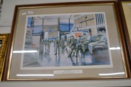 Framed Print of The Belfast Patrol 45 Commando Royal Marines 1986