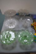 6x Vintage Glass Cake Stands