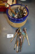 Jar of Lace Makers Bobbins