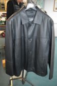 Designer Collection Men’s Black Leather Jacket Size: XL