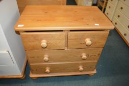 Small Pine Two Over Two Chest of Drawers