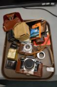 Vintage Cameras Including Exakta, Super Paxette, etc.