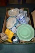 Vintage Pottery & Glassware Including Jugs, Bowls, Tureens, etc.