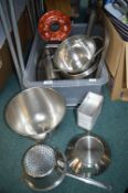 Storage Box Containing Stainless Steel Kitchenware etc.