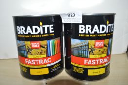*2x 1L of Bradite Fasttrac Gloss Base B