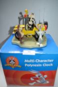 Lonney Tunes Multi Character Poly Resin Clock