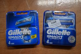 2x Gillette Mach 3 Turbo Razor Blades 4pk