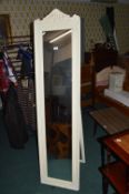 White Painted Cheval Mirror