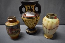 3x Decorative Vases