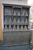 *Grey Painted Dresser Display Unit 128cm long x 197cm high