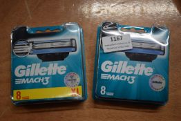 2x Gillette Mach 3 Turbo Razor Blades 8pk