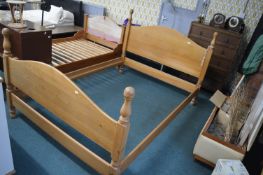 Pine King Size Bed Frame 56”x81” (frame only, no lats)