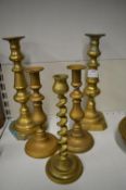 5x Brass Candelabras