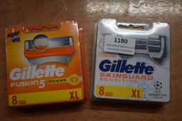 1x Gillette Fusion 5 Power 8pk, and 1x Gilette Skin Guard Sensitive 8pk