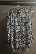 Asos Influence Black & Daisy Shiffon Shirt Size: 24