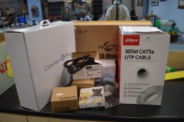 Concept Pro Security System with External Dome Cameras, LCD Monitor, Cable, and Fittings, etc.