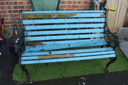 Cast Iron Framed Garden Bench (requires attention)