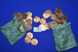 2x Bank Bags of British Copper Pennies