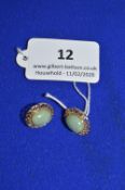 Pair of 9ct Gold Jadeite Earstuds