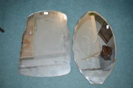 2x Vintage Mirrors