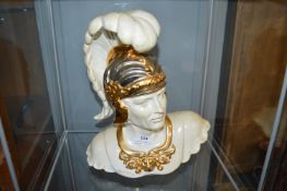Gilded Pottery Centurion Bust