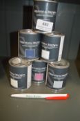 *6x 100ml of Graham & Brown Matt Emulsion (assorted colours)