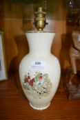Pottery Table Lamp Base by Fielding Entitled Tally Ho