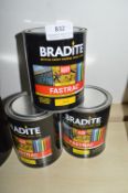 *3x 1L of Bradite Fasttrac Gloss Base B