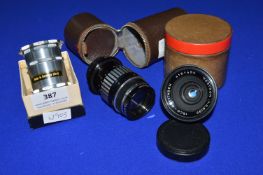 Camera Lenses and Tubes Including Including Tamron, Twintele, Westron, and Tchagee