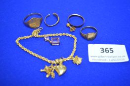 Scrap Gold Rings and Chain etc. ~13.7g