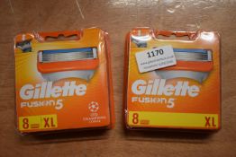 2x Gillette Fusion 5 Razor Blades 8pk