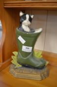 Cast Iron Puss in Boot Doorstop