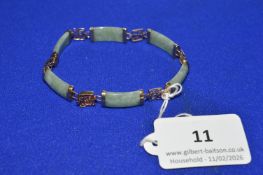 9ct Gold Jadeite Bracelet