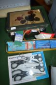 Quantity of Sewing Items, Scissors, Knitting Needles, etc.