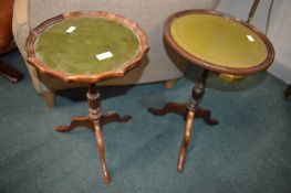 Pair of Leather Topped Wine Tables