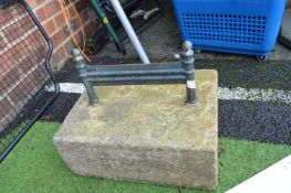 Concrete Block with a Boot Scraper