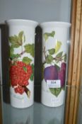 Pair of Portmeirion Pomona Pattern Vases