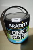 *2.5L of Bradite One Can Matt Finish Base Y