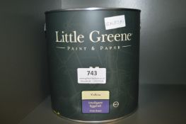 *1x 2.5L of Little Greene National Trust Yellow Intelligent Water Based Eggshell