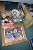 2x Boxes of Decorative Items, Household Goods, Pictures and Prints, etc.