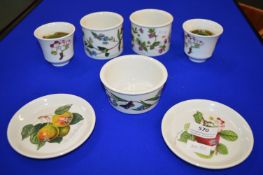 Portmeirion Dishes and Saucers in Pomona and Botanic Garden Pattern