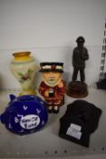 Selection of Decorative Items Including Vase, Moneybox, Toby Jug, etc.