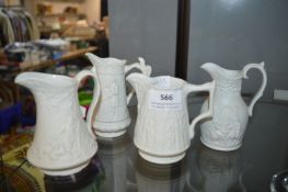 4x Portmeirion Parianware Jugs