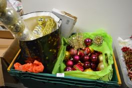 Large Tub of Various Christmas Ornaments (tray not included)