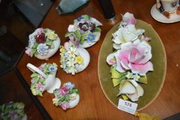 Pottery Flower Posies by Doulton etc.