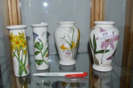 2x Pairs of Small Portmeirion Botanic Garden Vases