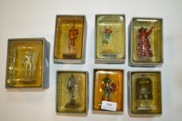 7x Small Marvel Diecast Superhero Figures